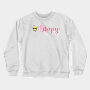 Cute Bee Happy Crewneck Sweatshirt